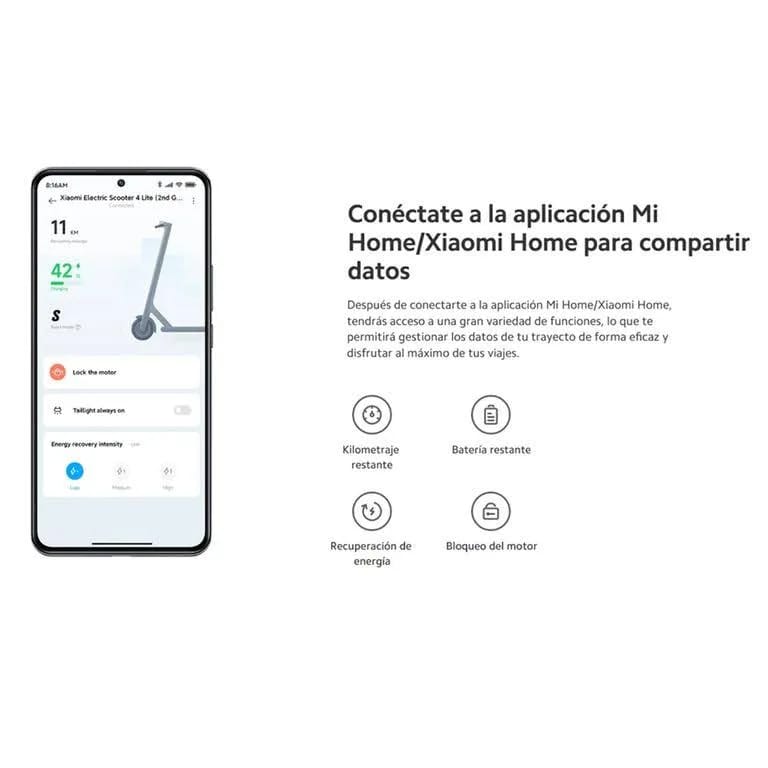 Xiaomi Electric Scooter 4 Lite Patinete Eléctrico Plegable para Ciudad