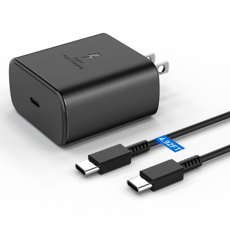 Cargador original Samsung de 25 W con carga súper rápida.