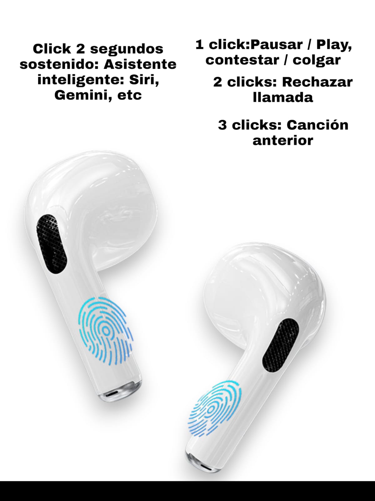Auriculares inalámbricos Bluetooth Air 11 Pro con estuche de carga.