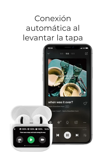Auriculares inalámbricos Bluetooth Air 11 Pro con estuche de carga.