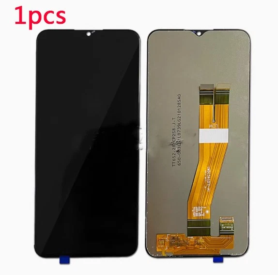 Pantalla LCD de repuesto para Samsung Galaxy A02s con ensamblaje de digitalizador táctil.