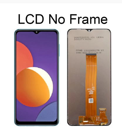 Pantalla LCD de repuesto para Samsung Galaxy M12 con ensamblaje de digitalizador táctil.